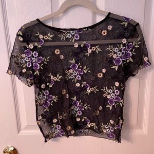 Sheer Floral Top